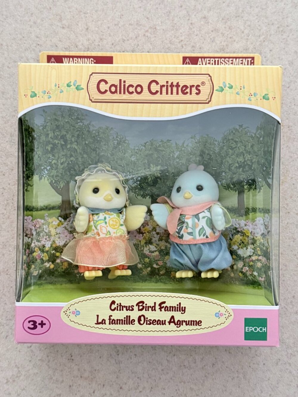 Calico Critters Citrus Bird Family NIB